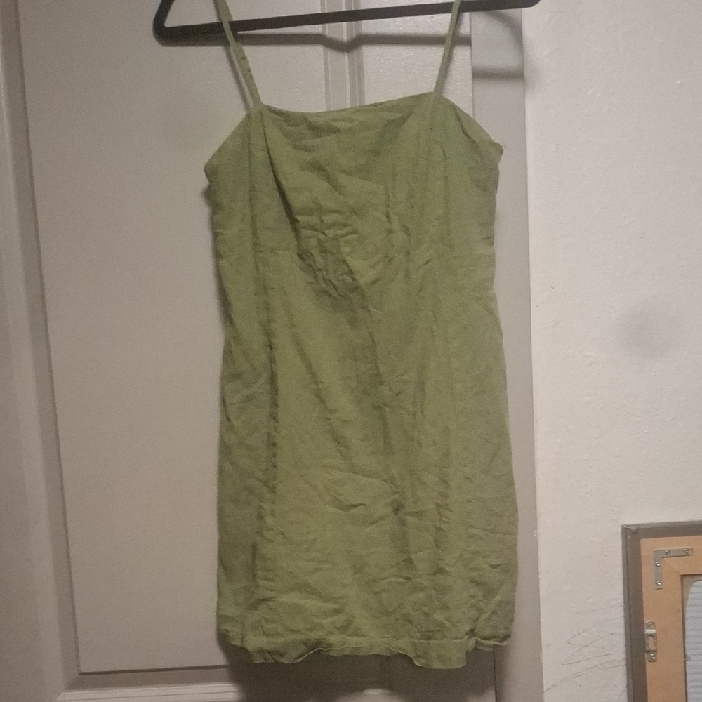GAP Green Fitted Sleeveless Camisole Dress